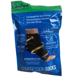 New DR. Sock COMPRESSION SOCKS Black ONE SIZE